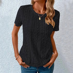 T-shirt Quotidien Basique à Col Rond