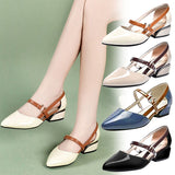 Sandales à Talons Bas à Bout Pointu