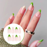 Ongles pressés à la fleur de printemps(24pièces)
