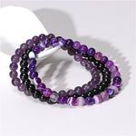 Bracelet combiné en agate naturelle