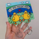 Porte-clés couple de canards