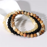 Bracelet combiné en agate naturelle