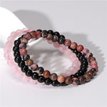 Bracelet combiné en agate naturelle