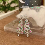 Boucles d'oreilles arbre de Noël brillant