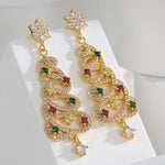 Boucles d'oreilles arbre de Noël brillant