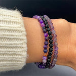 Bracelet combiné en agate naturelle