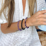 Bracelet combiné en agate naturelle