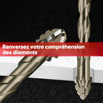 Foret excentrique denté à quatre lames