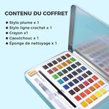 Ensemble aquarelle pailleté/métallique