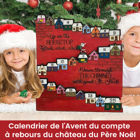 Calendrier de l'Avent du compte à rebours du château du Père Noël