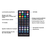 Lumières colorées de la télécommande