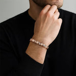 Bracelet en cuivre avec fleurs