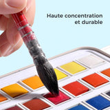 Ensemble aquarelle pailleté/métallique