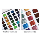 Ensemble aquarelle pailleté/métallique