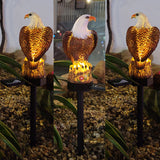 Poteau solaire de jardin à figure d'aigle