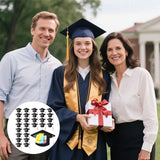 Ensemble de cartes à bonbons en forme de mortier de graduation
