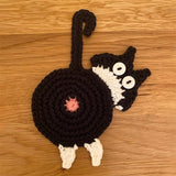 🐱Dessous de Verre en Tricot de Cul de Chat Mignon