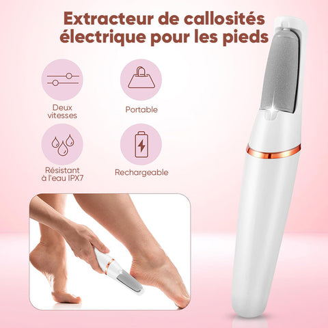 Lime à pied électrique USB à deux têtes Extracteur de callosités