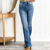 Jean skinny extensible à taille haute
