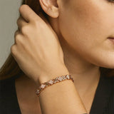 Bracelet en cuivre avec fleurs