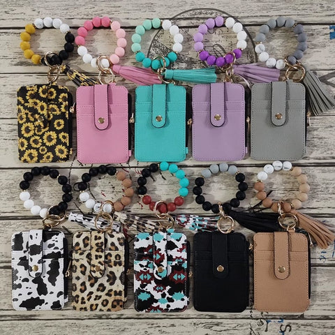 💖 Portefeuille porte-clés en silicone tendance