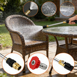 Pistolet d’arrosage haute pression pour tuyau de jardin avec 3 buses haute pression