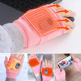 Gants chauffants sans doigts rechargeables par USB
