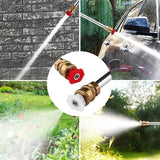 Pistolet d’arrosage haute pression pour tuyau de jardin avec 3 buses haute pression