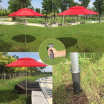 Porte-parapluie robuste à ancrage au sol réglable en spirale
