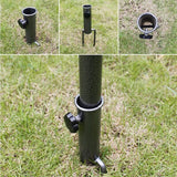 Porte-parapluie robuste à ancrage au sol réglable en spirale