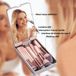Set de pinceaux 14 pièces avec lumière LED