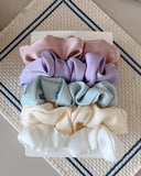 Lot de 5 scrunchies multicolores pour cheveux