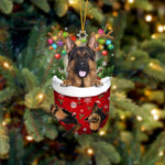 Ornement de Chien Mignon en Forme de Chaussette de Noël