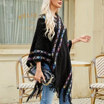 Pull Poncho à franges