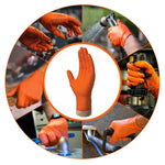 Gants en nitrile orange(50pcs)