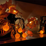 Luminaires à feuilles d'érable en forme de citrouille