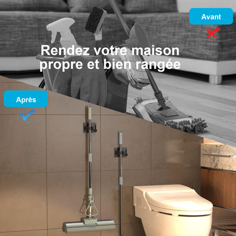 Support pour vadrouille en acier inoxydable