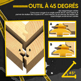 Fraise à Mortaiser à 45 degrés