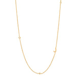 Collier à diamants avec lunette pour les initiales