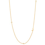 Collier à diamants avec lunette pour les initiales