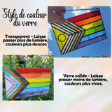 Bannière arc-en-ciel en acrylique