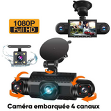 Caméra de tableau de bord 4 canaux 1080P HD