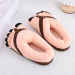 Pantoufles en peluche à pied amusantes