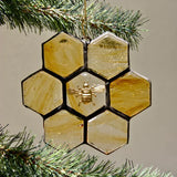 Ornement d’abeille en vitrail ou attrape-soleil