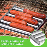 Rouleau à Hotdogs en Acier Inoxydable Rack à Rouleaux de Saucisses