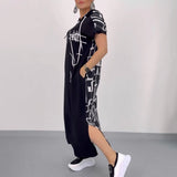 Robe à capuche zippée en patchwork