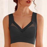 Bralette sans fil à bretelles élastiques et sans couture