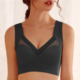Bralette sans fil à bretelles élastiques et sans couture