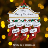 Pendentif chaussettes de Noël Noms de famille personnalisés (sans lettres) - Bricoler soi-même