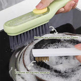 Brosse à récurer liquide 2 en 1